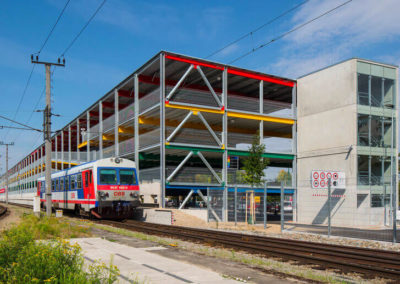 Bahnhofs-Parkdeck in Wels (Österreich)